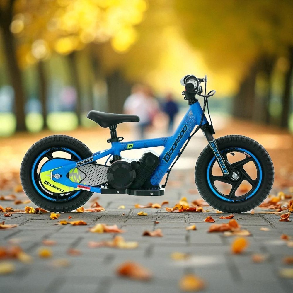 Bicicleta eléctrica infantil 100W S12 Dorado