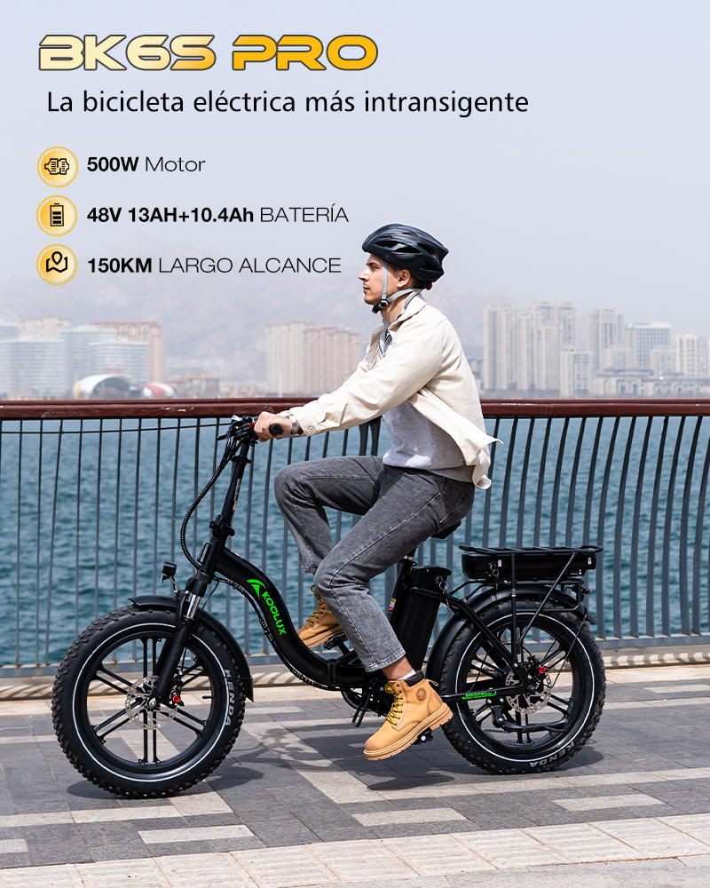 Bicicleta eléctrica KOOLUX BK6S PRO 250W Doble Batería 48V