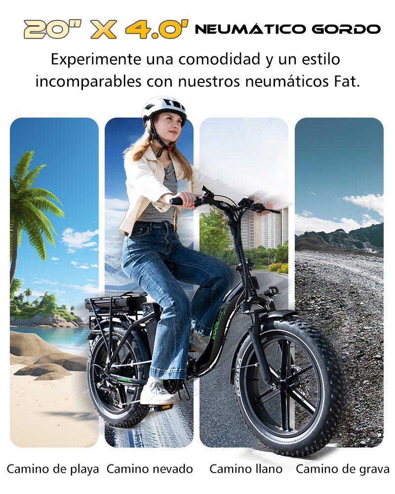 Bicicleta eléctrica KOOLUX BK6S PRO 250W Doble Batería 48V