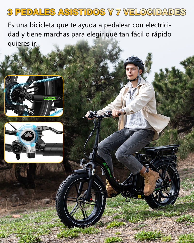 Bicicleta eléctrica KOOLUX BK6S PRO 250W Doble Batería 48V