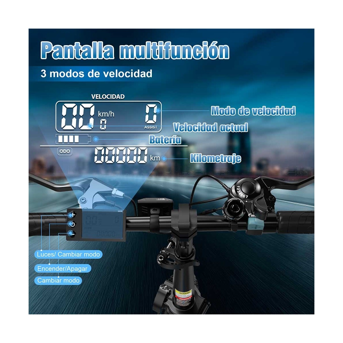 Bicicleta eléctrica plegable KOOLUX BK6S 250W 48V 15.6Ah