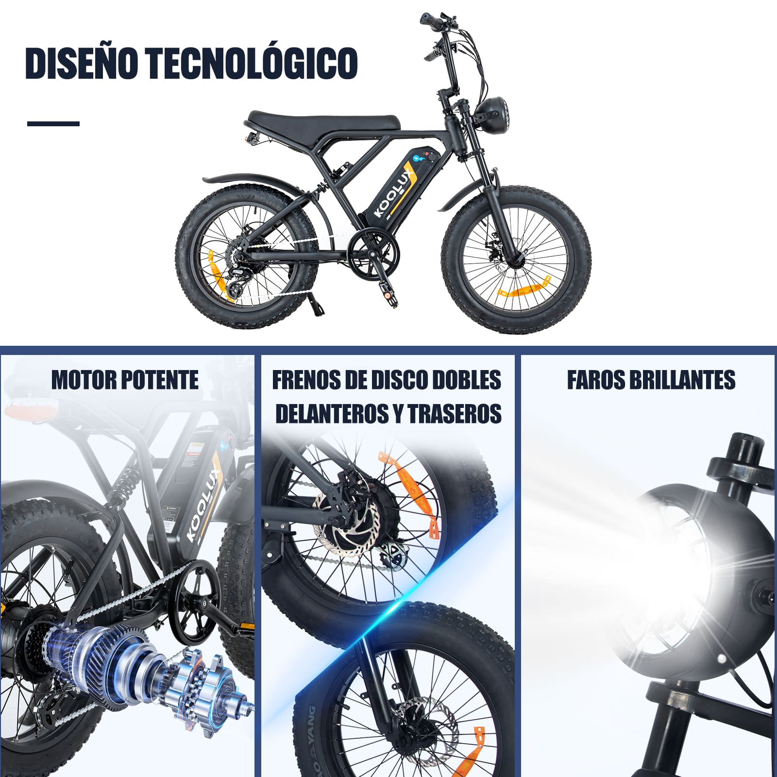 Bicicleta eléctrica KOOLUX BK29 250W 48V 15Ah 20