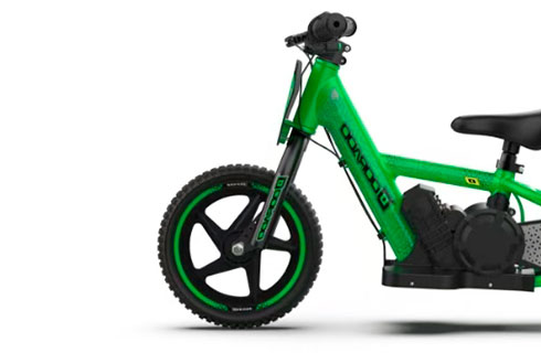 Banner bicicleta electrica dorado S12